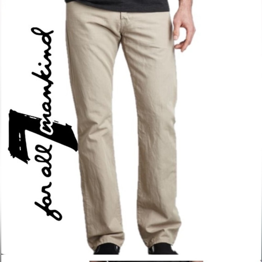 7 of all mankind beige neutral Men chinos pants denim size 31 (see measuments)